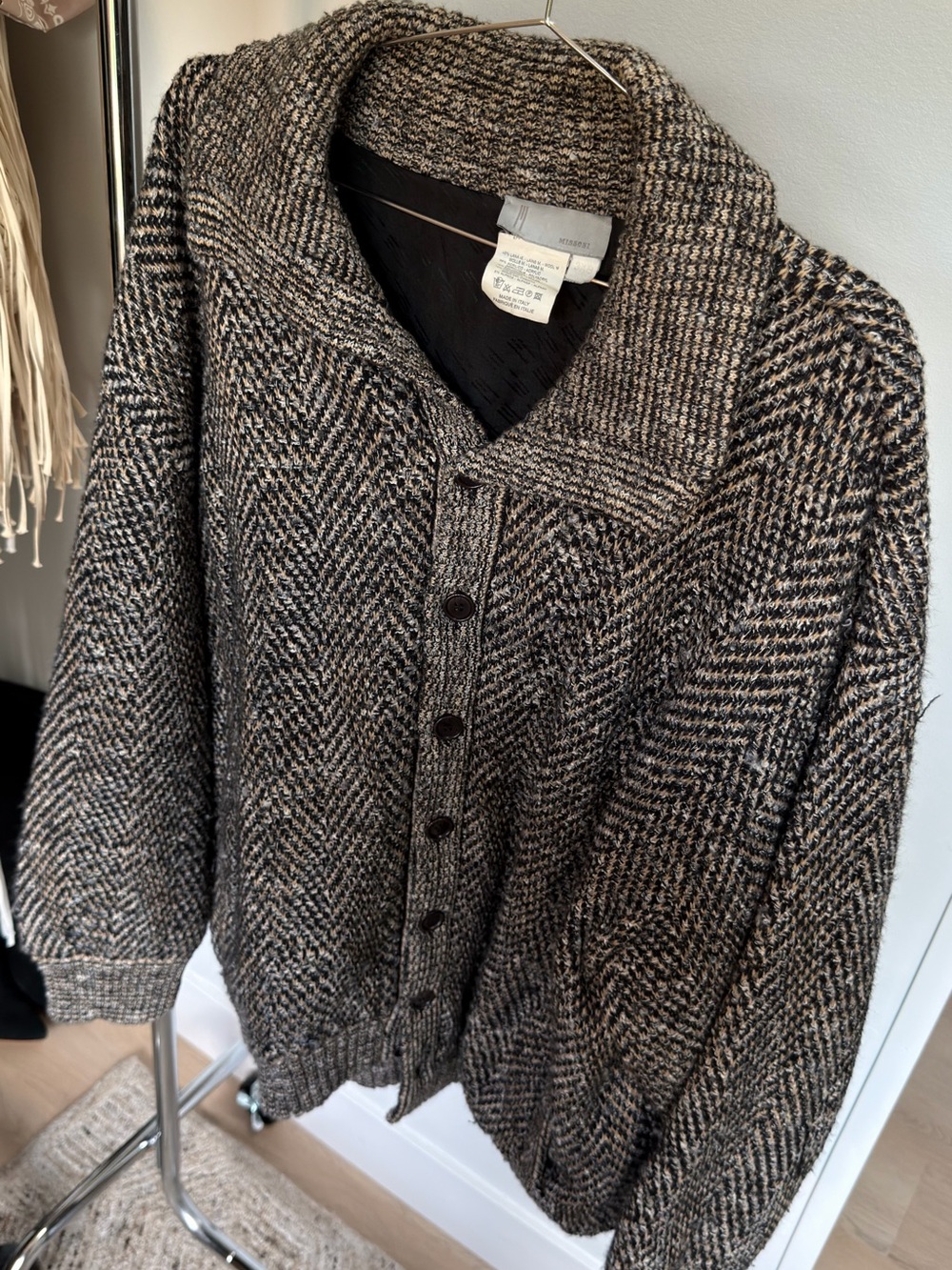 Vintage Missoni Men's Oversized Knit Jacket